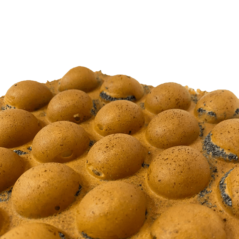 Maanzaad bubble wafel